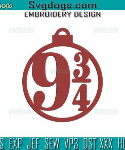 Plaform 9 3/4 Harry Potter Embroidery Design File, Harry Potter Embroidery Design File