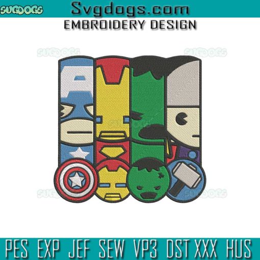 Avengers Embroidery Design File, Superhero Embroidery Design File, Marvel Embroidery Design File