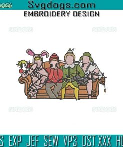 Friends Christmas Movies Embroidery Design File, Christmas Friends Embroidery Design File