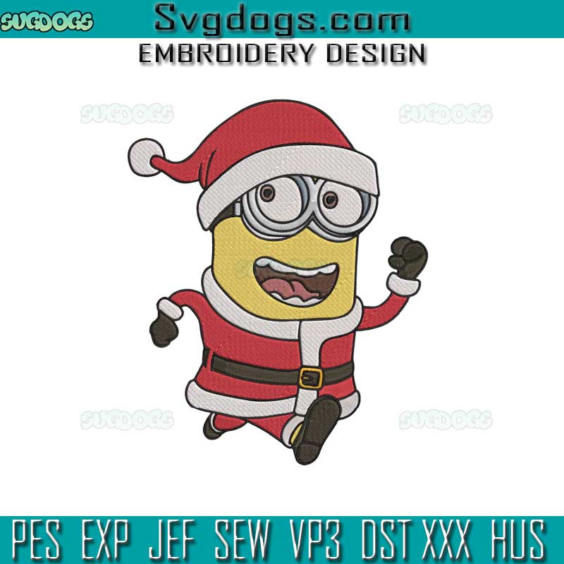 Santa Minion Embroidery Design File, Christmas Season Minion Embroidery Design File Santa Minion Embroidery Design File, Christmas Season Minion Embroidery Design File