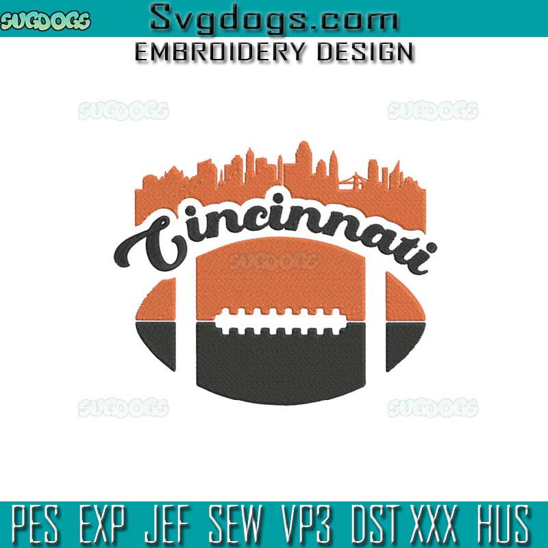 Cincinatti Embroidery Design File, Cincinnati Bengals Embroidery Design File