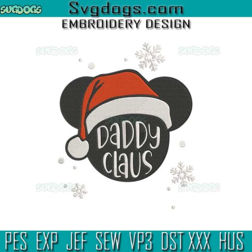 Mickey Daddy Claus Embroidery Design File, Mickey Christmas Embroidery Design File