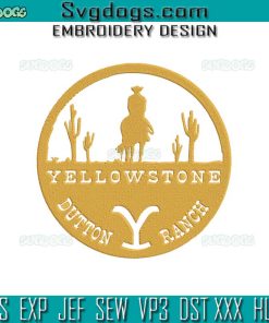 Dutton Ranch Series Mascot Embroidery Design File, Yellowstone Dutton Ranch Embroidery Design File
