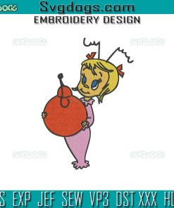 Grinch Cindy Lou Who Embroidery Design File, Christmas Cindy Lou Who Embroidery Design File