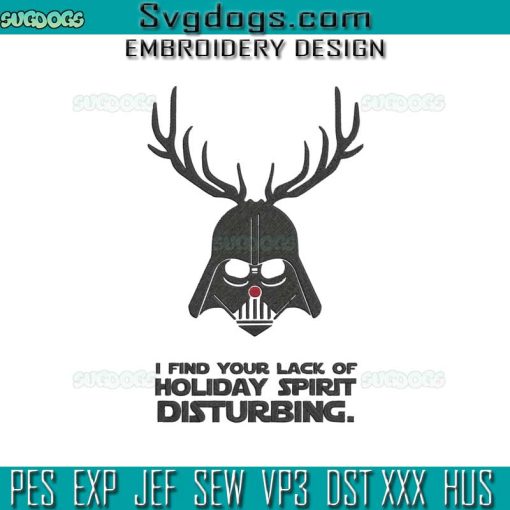 I Find Your Lack Of Faith Disturbing Star Wars Embroidery Design File, Star wars Christmas Embroidery Design File