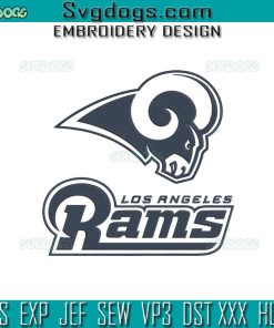 Los Angles Rams Embroidery Design File, Rams Embroidery Design File