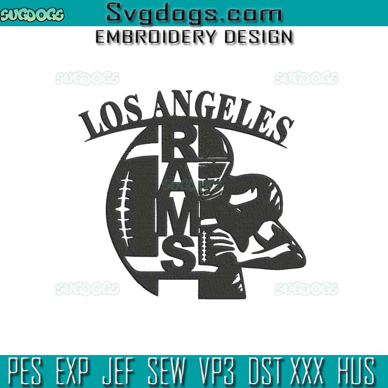 Los Angles Rams Embroidery Design File, Rams Football Embroidery Design File