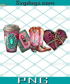 Love Xo Xo PNG, Coffee Valentine PNG, Cowgirl Boots PNG, Valentines Day PNG