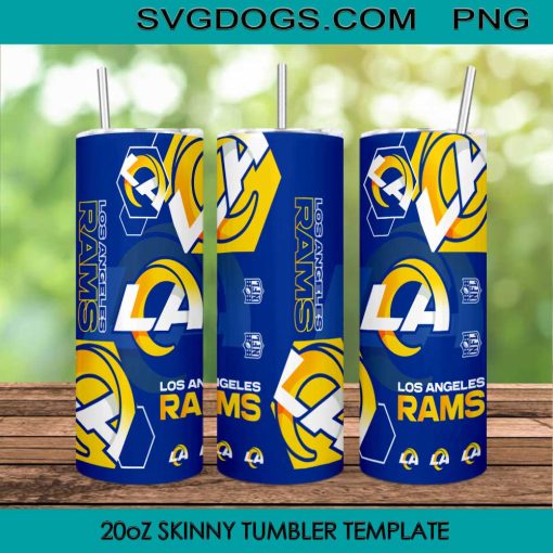 Los Angeles Rams 20oz Skinny Tumbler Template PNG, LA Tumbler Template PNG File Digital Download