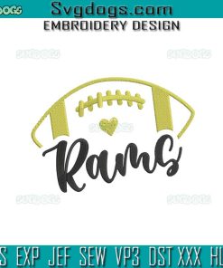 Rams Football Embroidery Design File, Los Angeles Rams Embroidery Design File