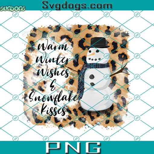 Christmas Snowman PNG, Warm Winter Whishes Snowflake Kisses PNG, Snowman Merry Christmas PNG