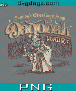 Yoda DagoBah Humbug PNG, Season’s Greetings From PNG, Yoda Star Wars PNG, Christmas Yoda On Dagobah PNG