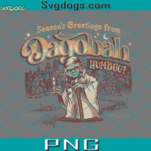 Yoda DagoBah Humbug PNG, Season’s Greetings From PNG, Yoda Star Wars PNG, Christmas Yoda On Dagobah PNG