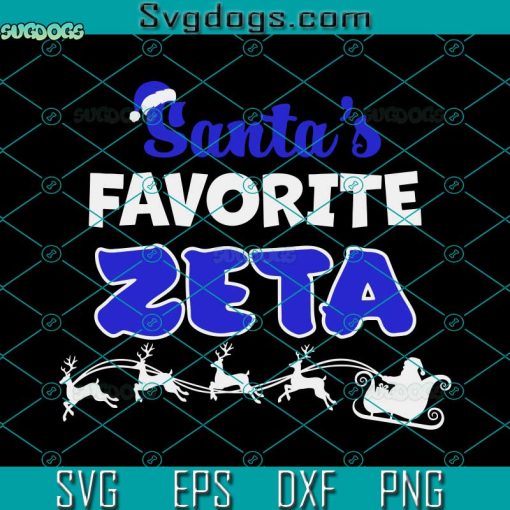 Santa’s Favorite Zeta SVG, Zeta Phi Beta SVG, Christmas Zeta Phi Beta SVG PNG DXF EPS