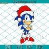 Sonic Head With Santa Hat SVG, Christmas Sonic Face SVG, Sonic Santa SVG, Xmas SVG PNG DXF EPS