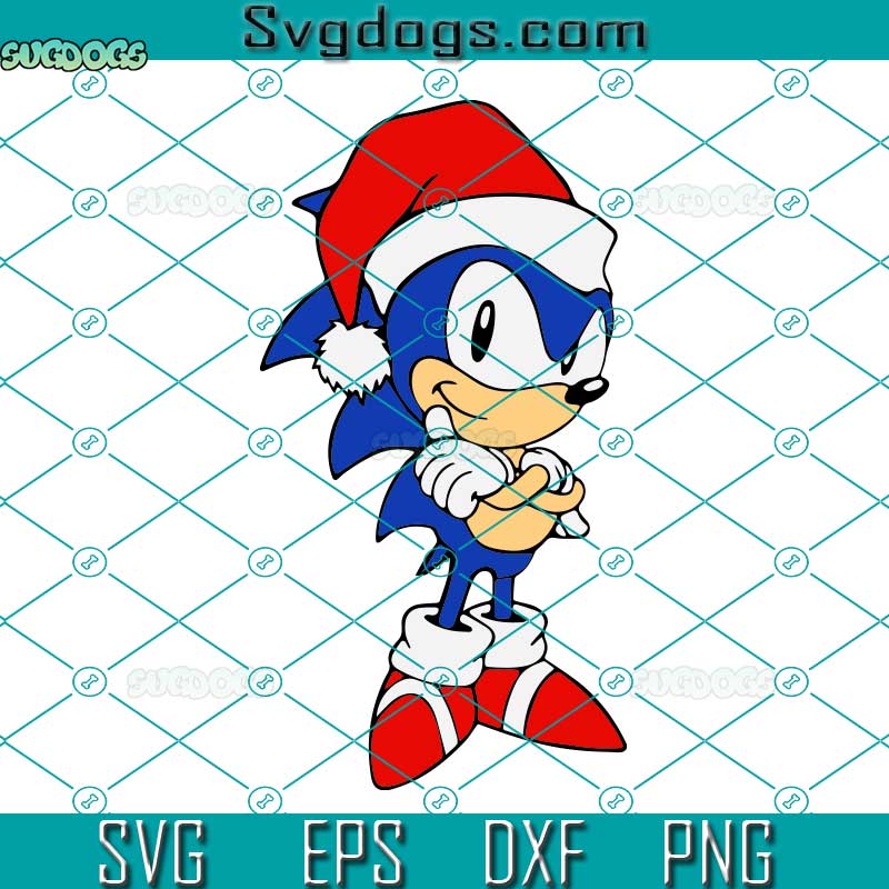 Sonic Christmas SVG, Sonic Santa SVG, Xmas SVG PNG DXF EPS