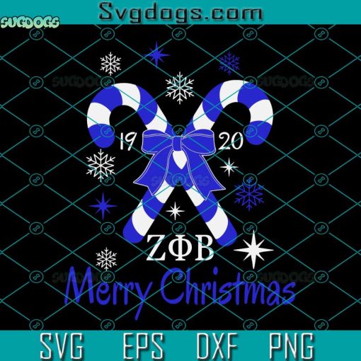 Zeta Merry Christmas SVG, Zeta Phi Beta SVG, Christmas Zeta Phi Beta SVG PNG DXF EPS