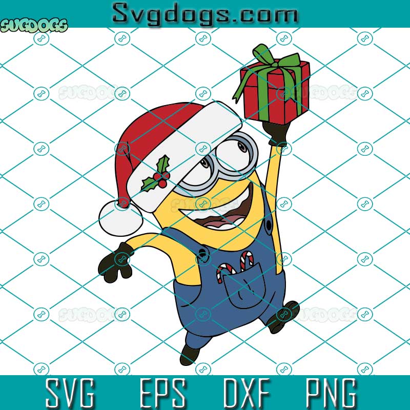 Christmas Minion SVG, Christmas Disney SVG, Minion Santa Hat SVG PNG DXF EPS