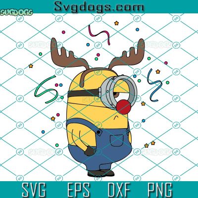 Christmas Minion Reindeer SVG, Christmas Minion SVG, Christmas Friends