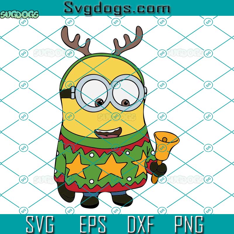 Christmas Reindeer Minion SVG, Christmas Season Minion SVG, Christmas Minion SVG PNG DXF EPS