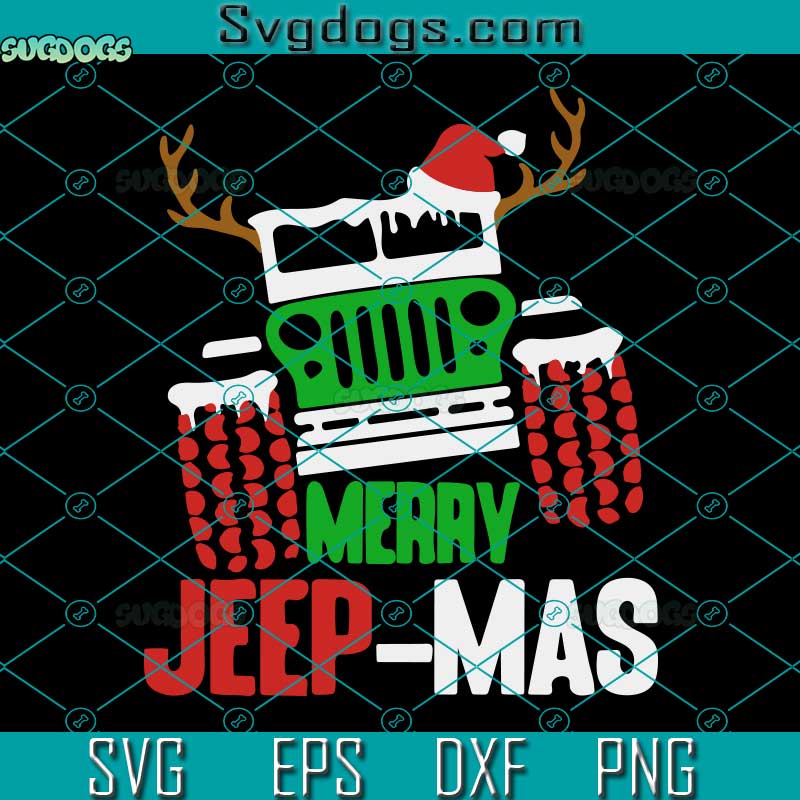 Santa Merry Jeepmas SVG, Grinch Jeepmas SVG, Merry Jeepmas SVG PNG DXF EPS