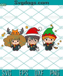 Harry Potter Christmas SVG, Harry And Friends Santa SVG, Christmas Wizard SVG PNG DXF EPS
