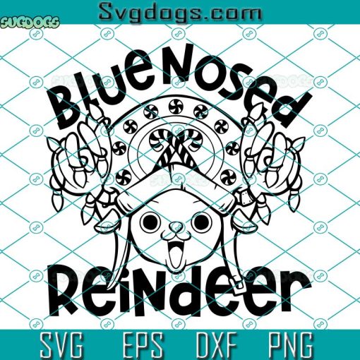 Bue Nosed Reindeer SVG, Chopper Christmas SVG, One Piece SVG PNG DXF EPS