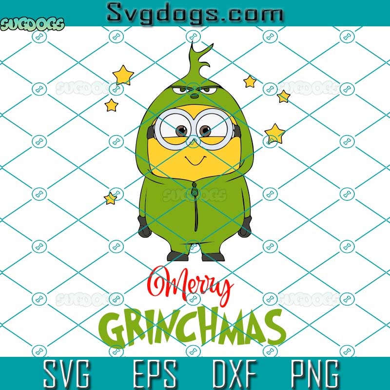 Grinch Minion Christmas SVG, Merry Grinchmas SVG, Grinch Minion SVG PNG DXF EPS