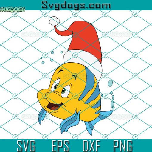 Polochon Christmas SVG, Fish Santa SVG, Christmas Fish SVG PNG DXF EPS
