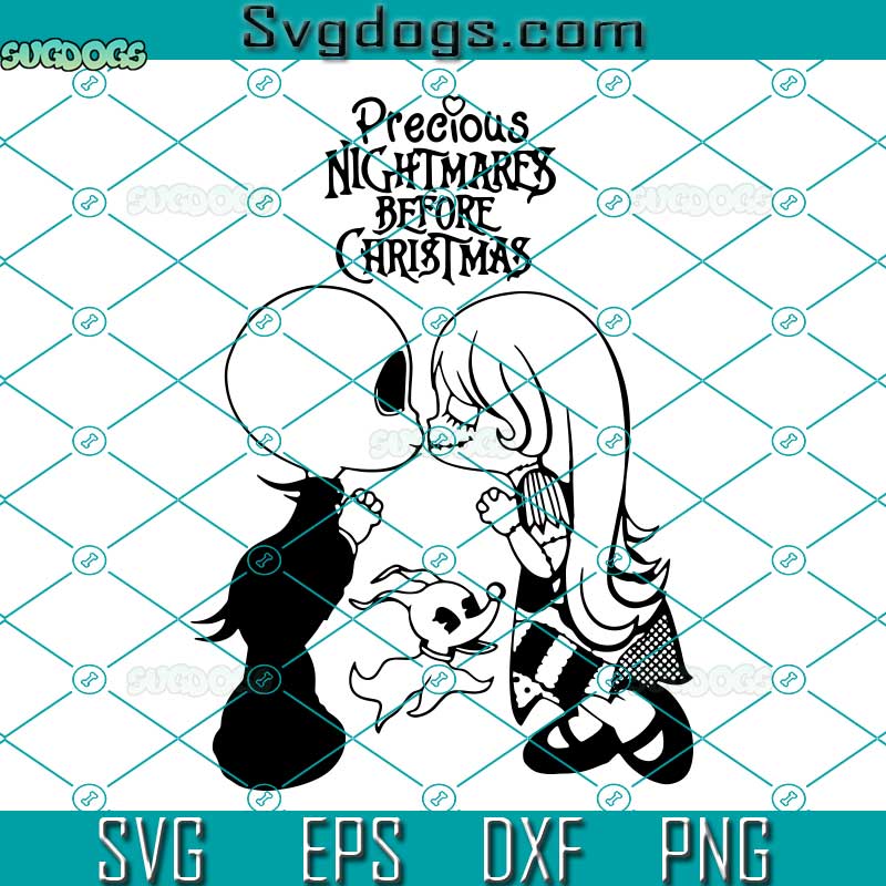 Precious Nightmares Before Christmas SVG, Jack And Sally SVG PNG DXF EPS
