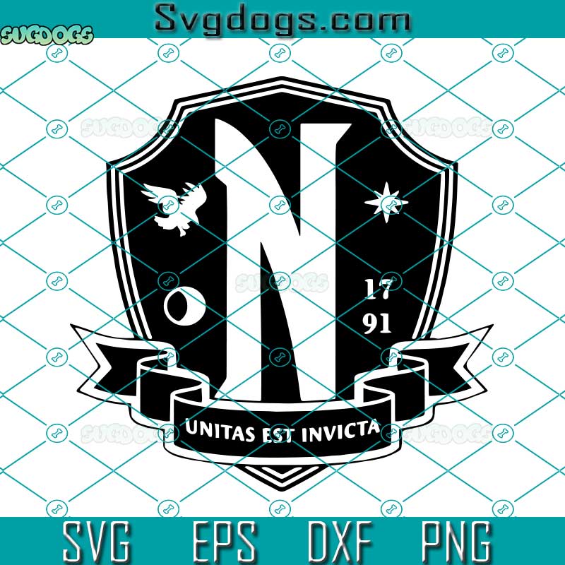 Nevermore Emblem Black And White SVG, Wednesday SVG, Addams Family Svg, Addams Family SVG PNG DXF EPS