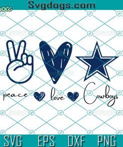Peace Love Cowboy SVG, Peace Love Rodeo SVG, Cowboy SVG PNG DXF EPS