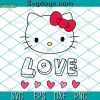 Hello Kitty Valentine Hearts SVG, Hello Kitty Love SVG, Valentine’s Day SVG PNG DXF EPS