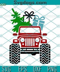 Jeep With Christmas Tree SVG, Christmas Jeep Car SVG, Christmas Tree SVG PNG DXF EPS