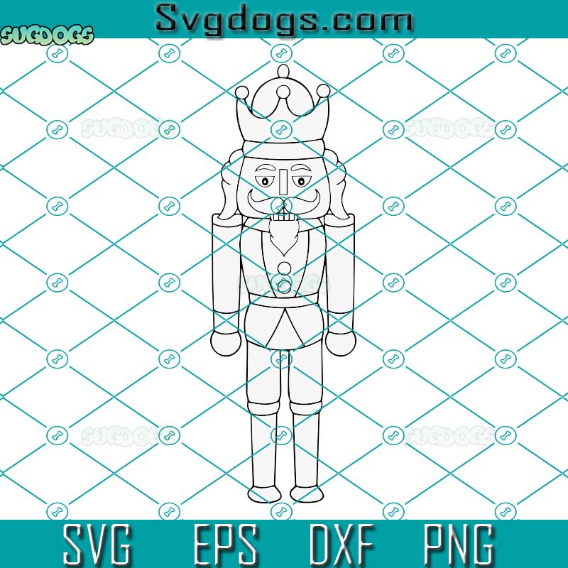 Nutcracker SVG, Nutcracker Coloring SVG, Christmas Outline SVG PNG DXF EPS