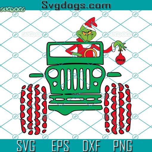 Grinch Christmas Jeep SVG, Grinch Monster Truck Christmas SVG, Grinch Jeep SVG PNG DXF EPS