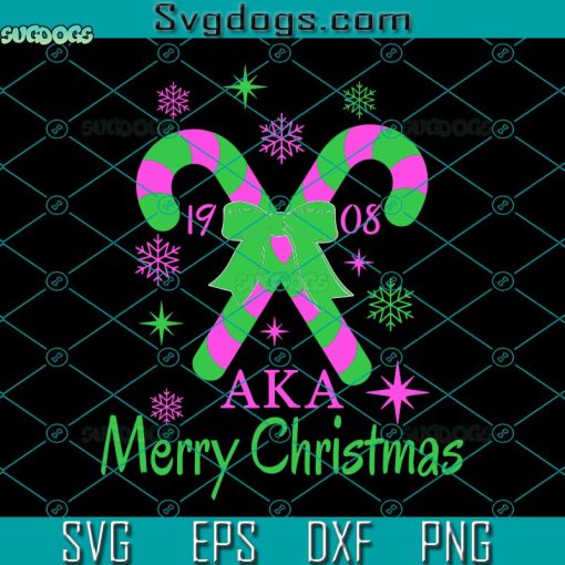 AKA Merry Christmas SVG, Alpha Kappa Alpha SVG, AKA 1908 SVG PNG DXF EPS