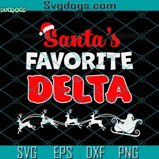 Santa’s Favorite Delta SVG, Delta Sigma Theta SVG, Christmas Delta Sigma Theta SVG PNG DXF EPS