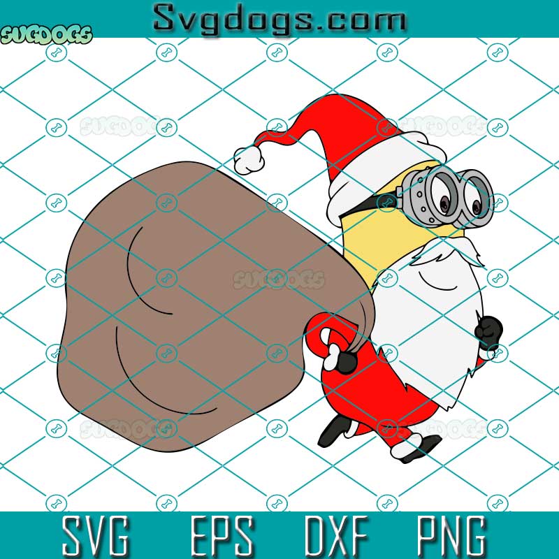 Minion Santa Christmas SVG, Minion Christmas SVG, Minion Santa Hat SVG PNG DXF EPS
