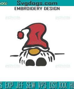 Christmas Gnome Embroidery Design File, Gnome Embroidery Design File