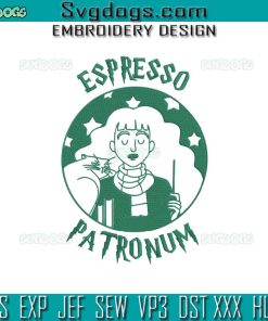Espresso Patronum Coffee Embroidery Design File, Harry Potter Embroidery Design File