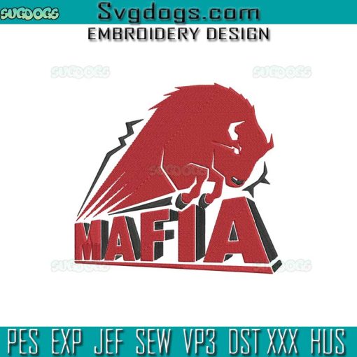 Buffalo Mafia Embroidery Design File, Bills Mafia Embroidery Design File