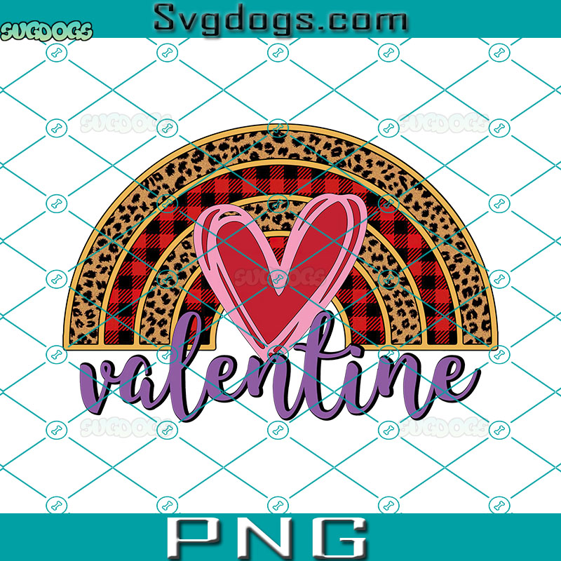 Rainbow Valentine PNG, Valentine Boho Rainbow PNG, Valentine’s Day PNG