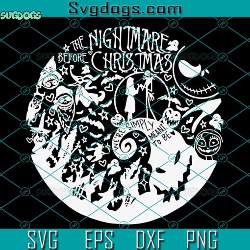 The Before Nightmare Before SVG, Jack And Sally SVG, Were’s Simply Meant To Be SVG PNG DXF EPS