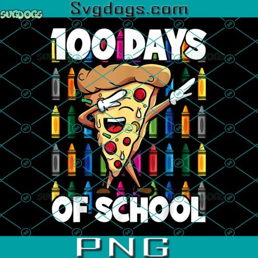100 Days Of School PNG, Pizza School PNG, 100 Days Of School Dabbing Pepperoni Pizza Slice PNG
