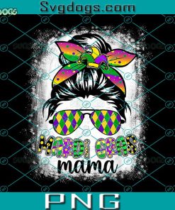 Mardi Gras Mama PNG, Mardi Gras PNG, Messy Bun Hair Glasses New Orleans Carnival Mardi Gras Mama PNG