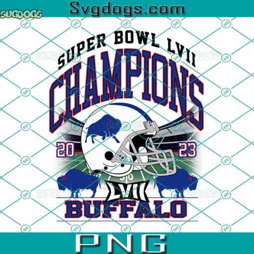 Buffalo Super Bowl LVII Champions 2023 PNG, Champions PNG, Buffalo Bill PNG