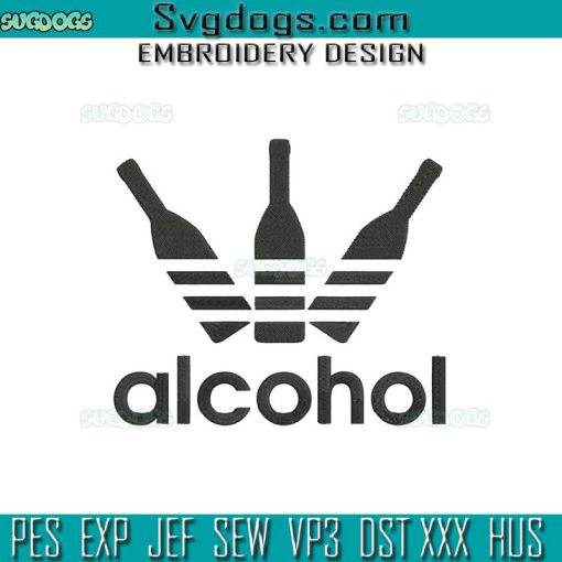 Alcohol Embroidery Design File, Drink Embroidery Design File