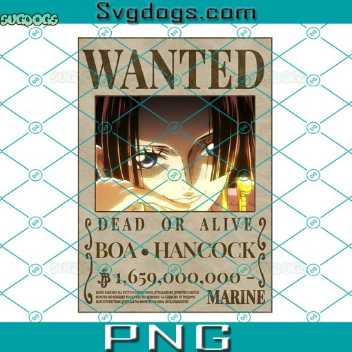 Boa Hancock Wanted PNG, Anime Girls PNG, One Piece Wanted PNG