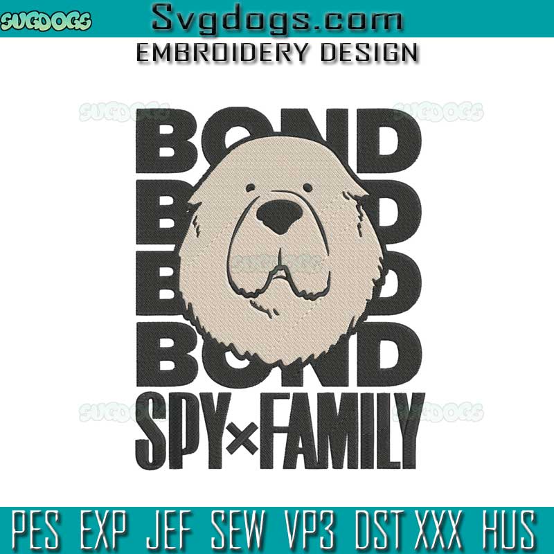 Spy X Family Embroidery Design File, Bond Forger Spy X Family Embroidery Design File